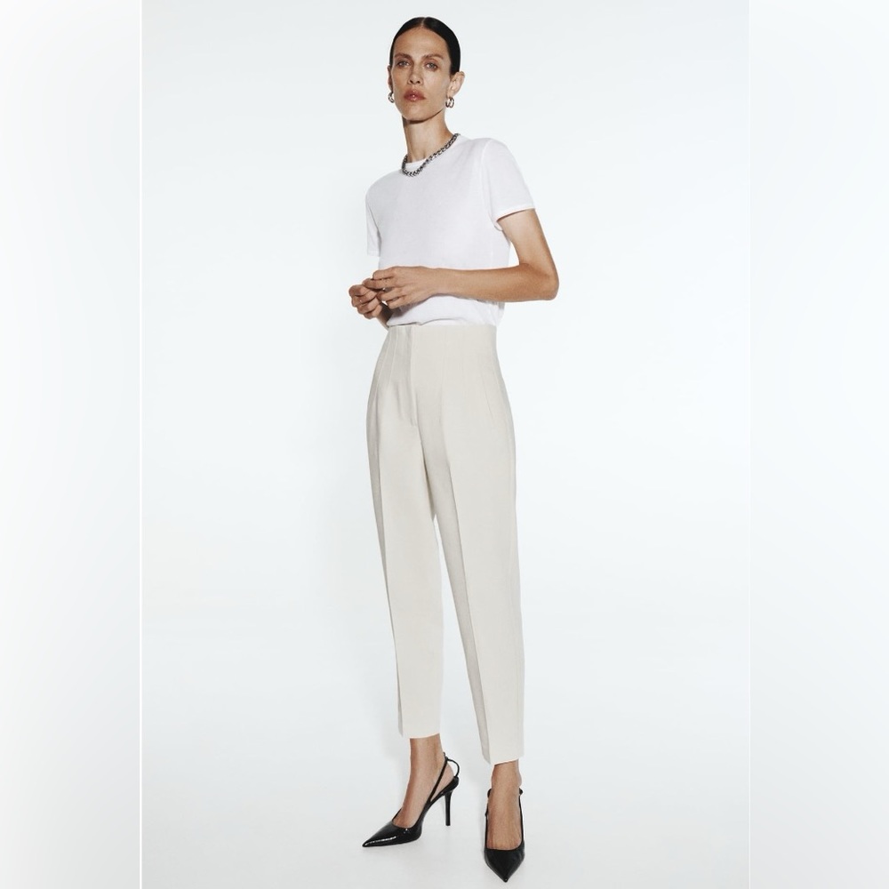 Zara high waisted work pants, size M